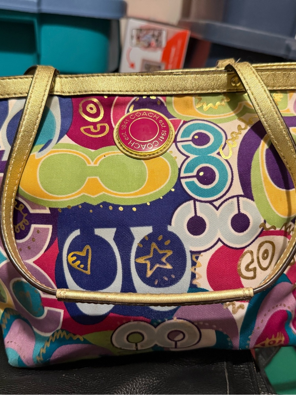COACH GRAFFITI GLAM TOTE